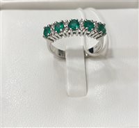 Anneau Floriddia Gioielli Femme in Or blanc Smeraldo 0.68 Ct 57109 ANELLO SMERALDO E BRILLANTI - 57109 ANELLO SMERALDO E BRILLANTI
